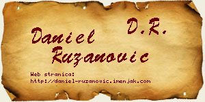 Daniel Ružanović vizit kartica